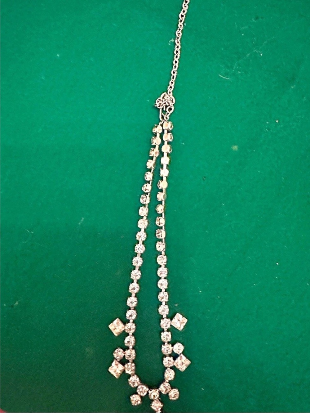 Vintage rhinestone statement necklace